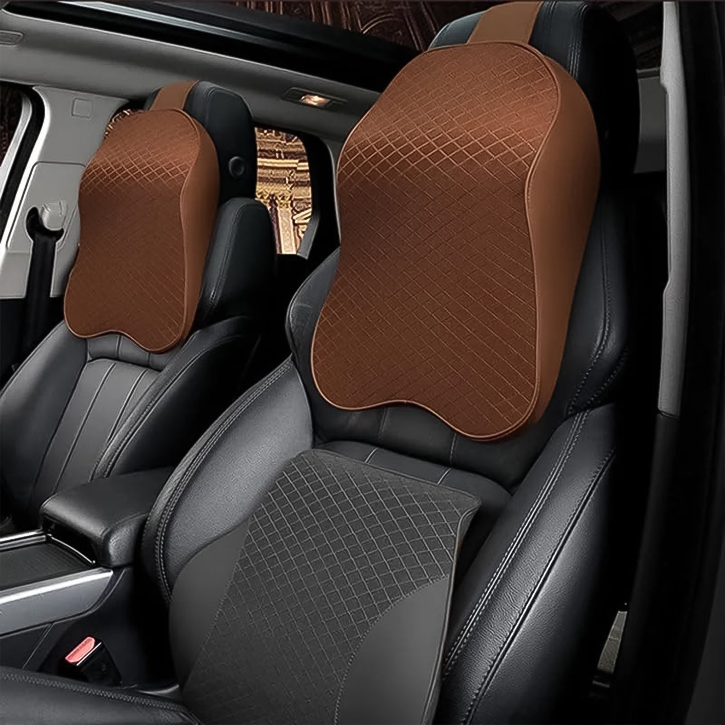 8595 Car Neck Pillow Car Neck Headrest Pillow Memory Foam Car Accessories Cushion Car Seat Head Support Neck Protector Car Seat Neck Pillowfor Driving (1 Pc) - Zidbik