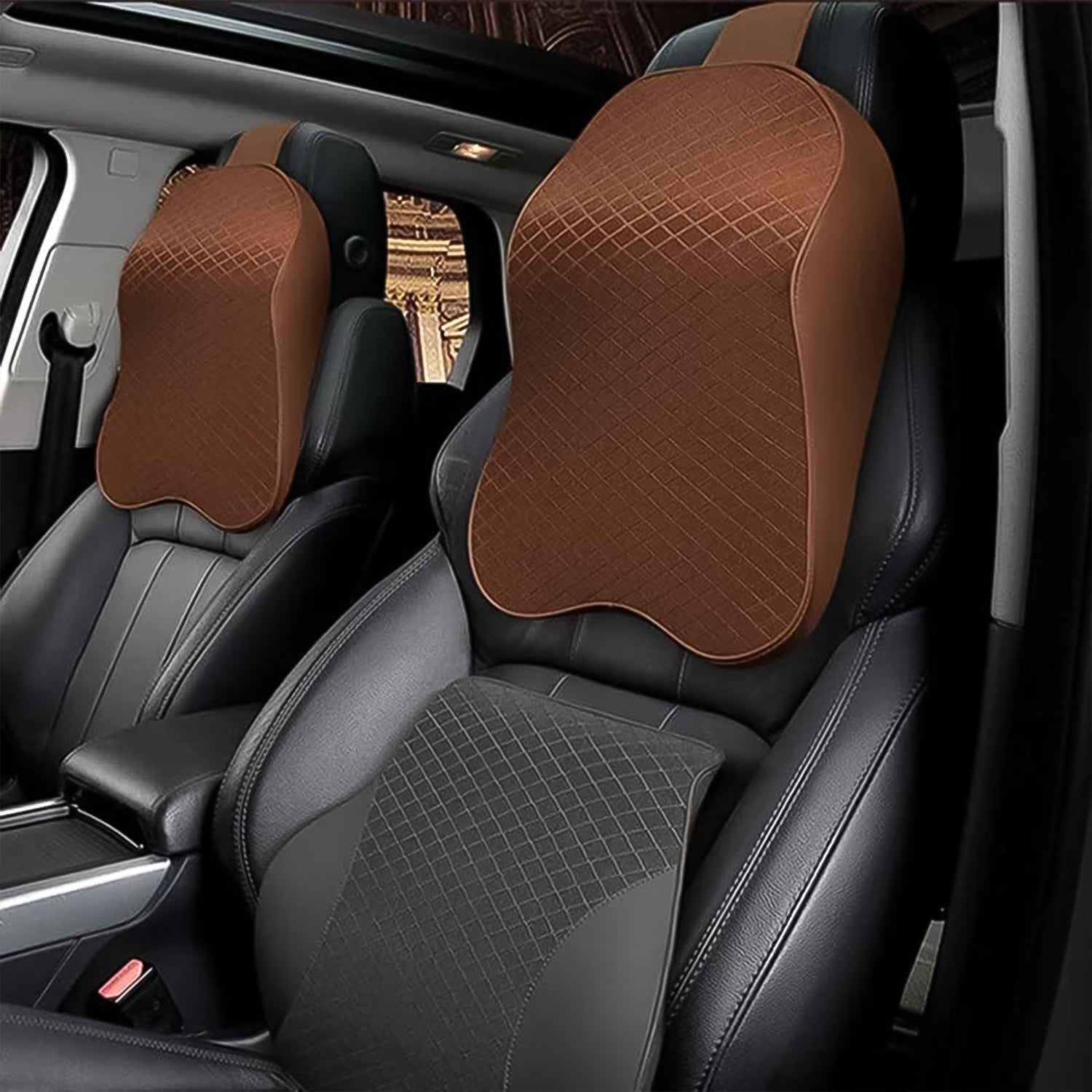 8595 Car Neck Pillow Car Neck Headrest Pillow Memory Foam Car Accessories Cushion Car Seat Head Support Neck Protector Car Seat Neck Pillowfor Driving (1 Pc) - Zidbik