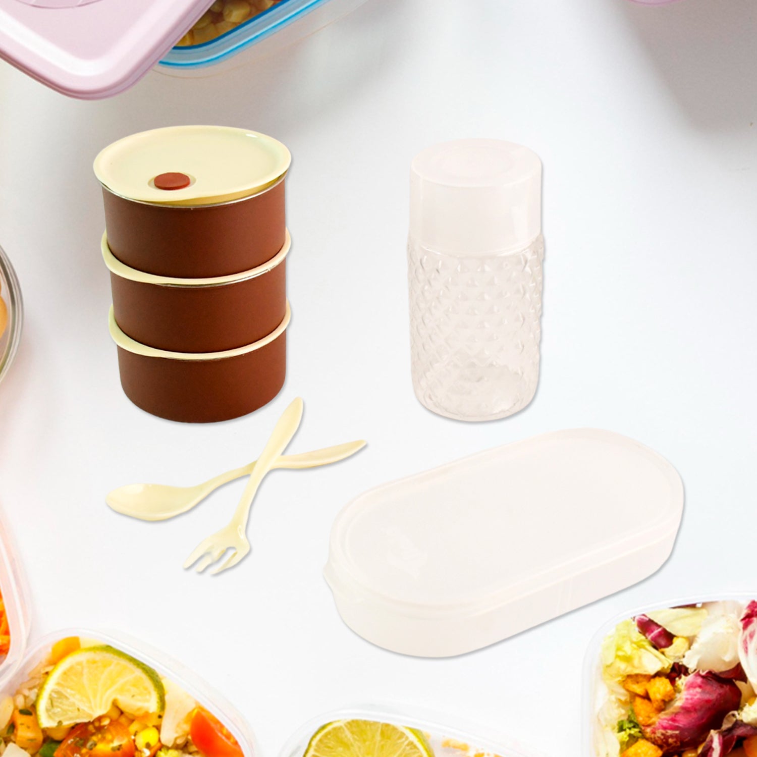 128 Steel Lunch Box Set (4 Pcs Black) - Zidbik