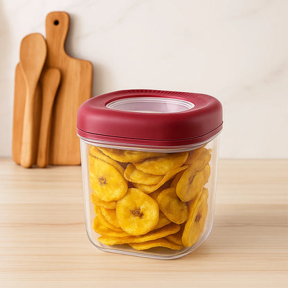 Transparent Twist Lock Kitchen Storage Container Set (Approx 800ml 2pc) - Zidbik