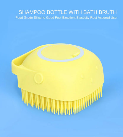 1348b Silicone Massage Bath Body Brush With Shampoo Dispenser - Zidbik