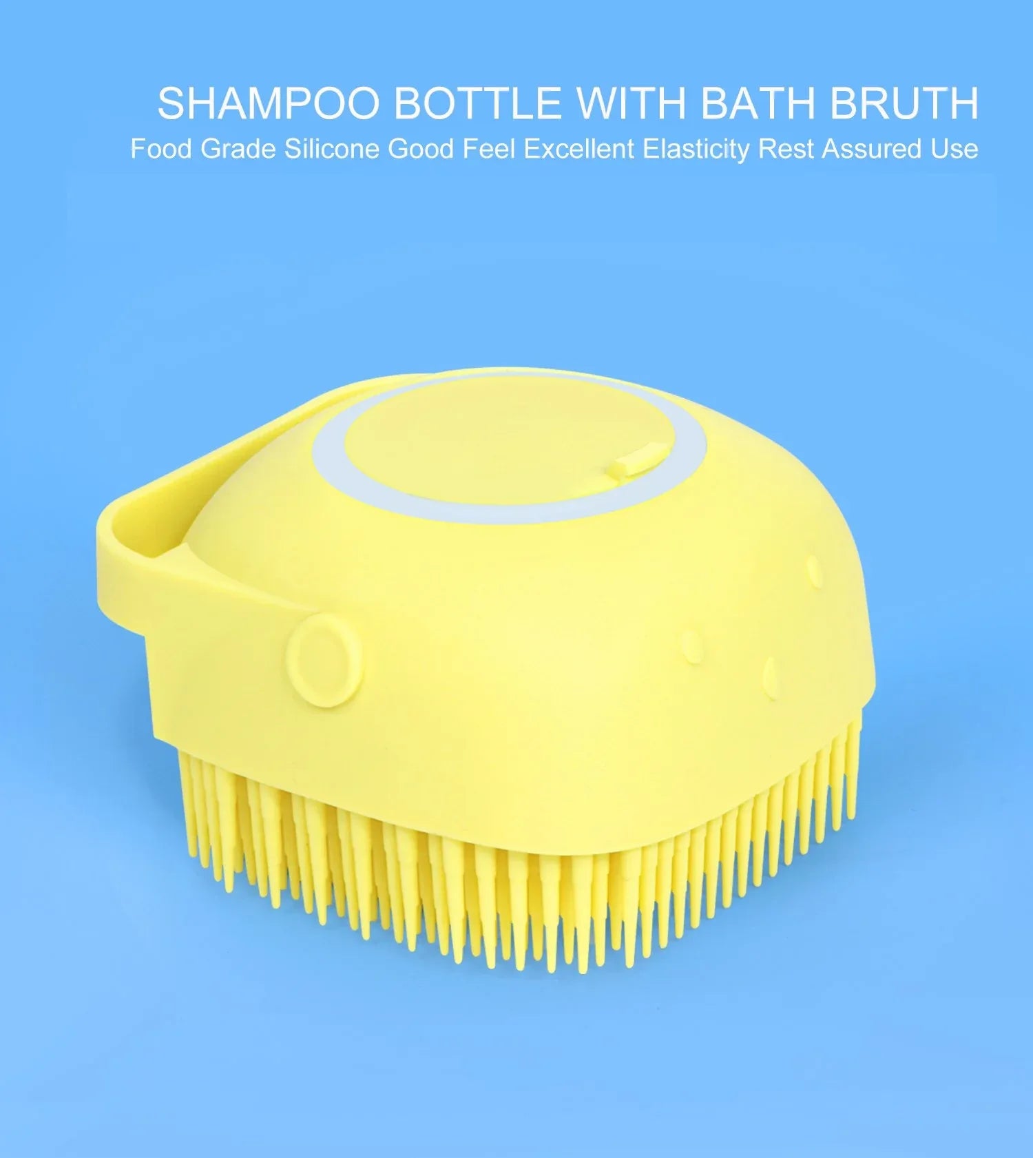 1348b Silicone Massage Bath Body Brush With Shampoo Dispenser - Zidbik