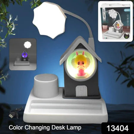 Cute Lovely Cartoon Home Design With Plastic Base Led Desk Light Multi Color Changes (1 Pc) - Zidbik