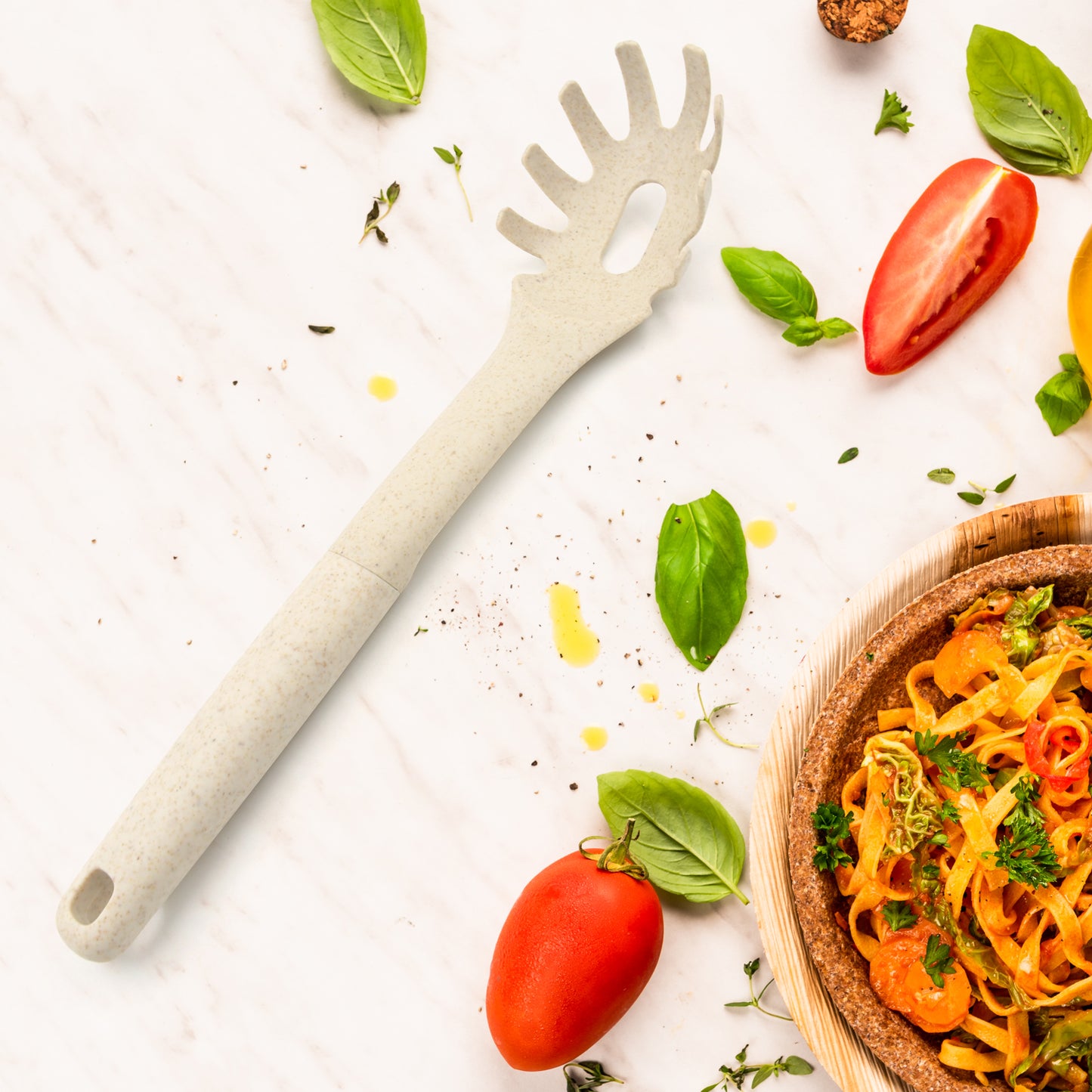 Plastick Kitchen Accessories Whisk  Pasta Spoon  Soup Spoon Heat Resistant  Non Stick Spoons Kitchen Cookware Items  (1 Pc ) - Zidbik