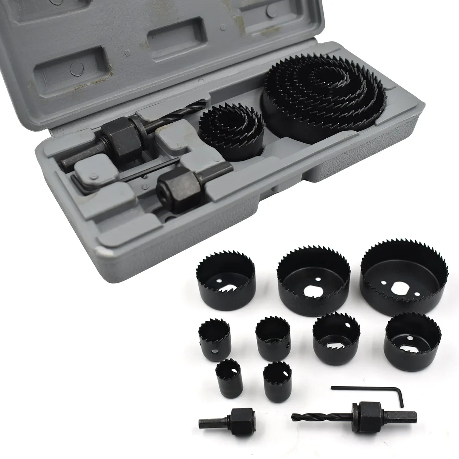 0415 -12 Pcs 19-64mm Hole Saw Kit - Zidbik