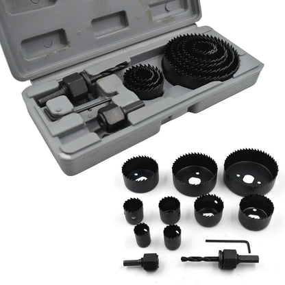 0415 -12 Pcs 19-64mm Hole Saw Kit - Zidbik
