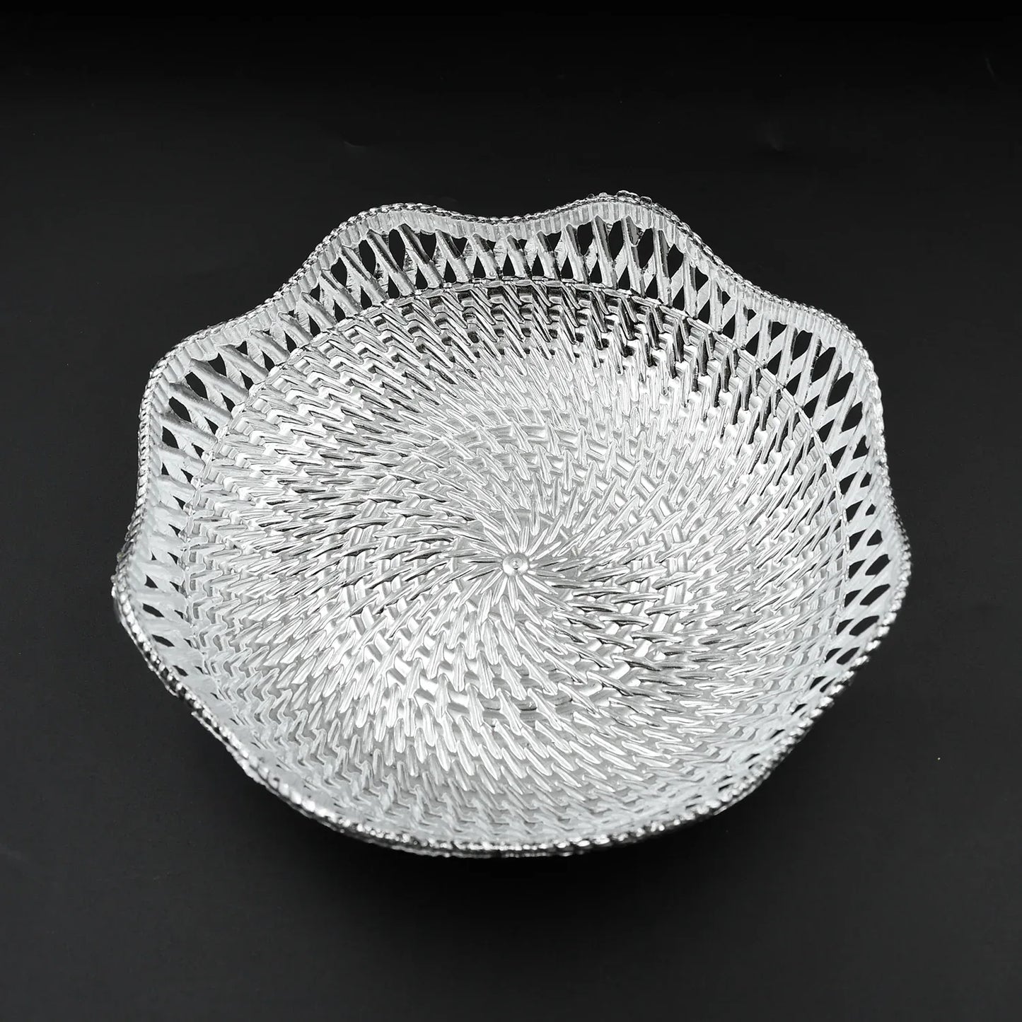 5482 Round Serving Tray Traditional Serving Tray Multipurpose Serving Tray Decorative Serving Platters Mukhwas Serving Tray (1 Pc ) - Zidbik