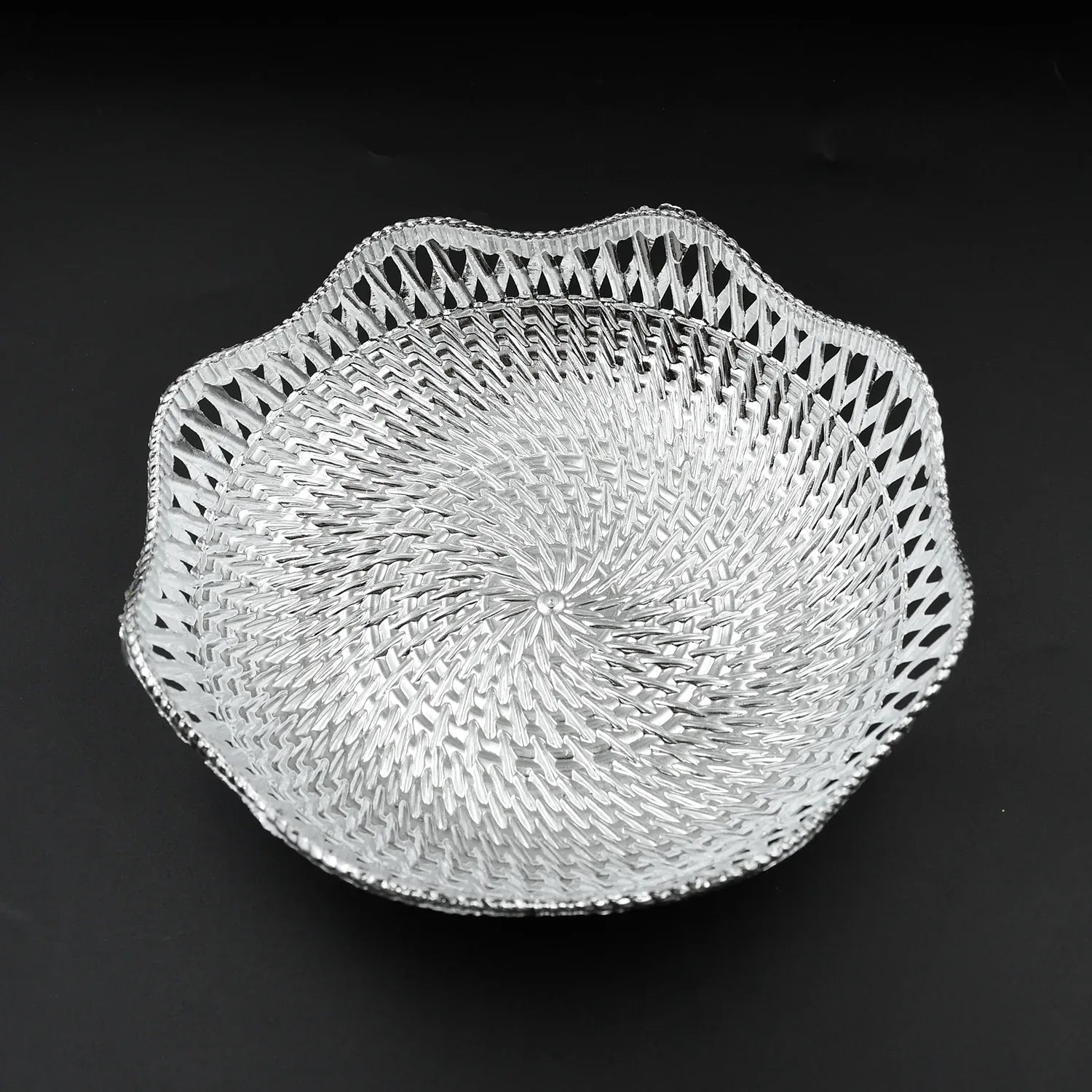 5482 Round Serving Tray Traditional Serving Tray Multipurpose Serving Tray Decorative Serving Platters Mukhwas Serving Tray (1 Pc ) - Zidbik