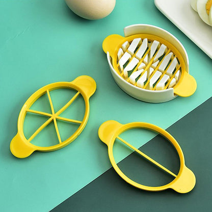 10022 Egg Slicer 3 In 1 Boiled Egg Slicer Egg Slicer Preserved Egg Slicer Home Restaurant Kitchen Tool (1 Pc) - Zidbik