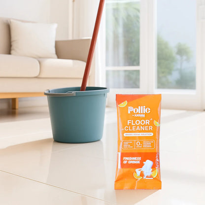 Pollic Kadam Concentrated Floor Cleaner Sachet Orange Fresh Fragrance (50 Gm) - Zidbik