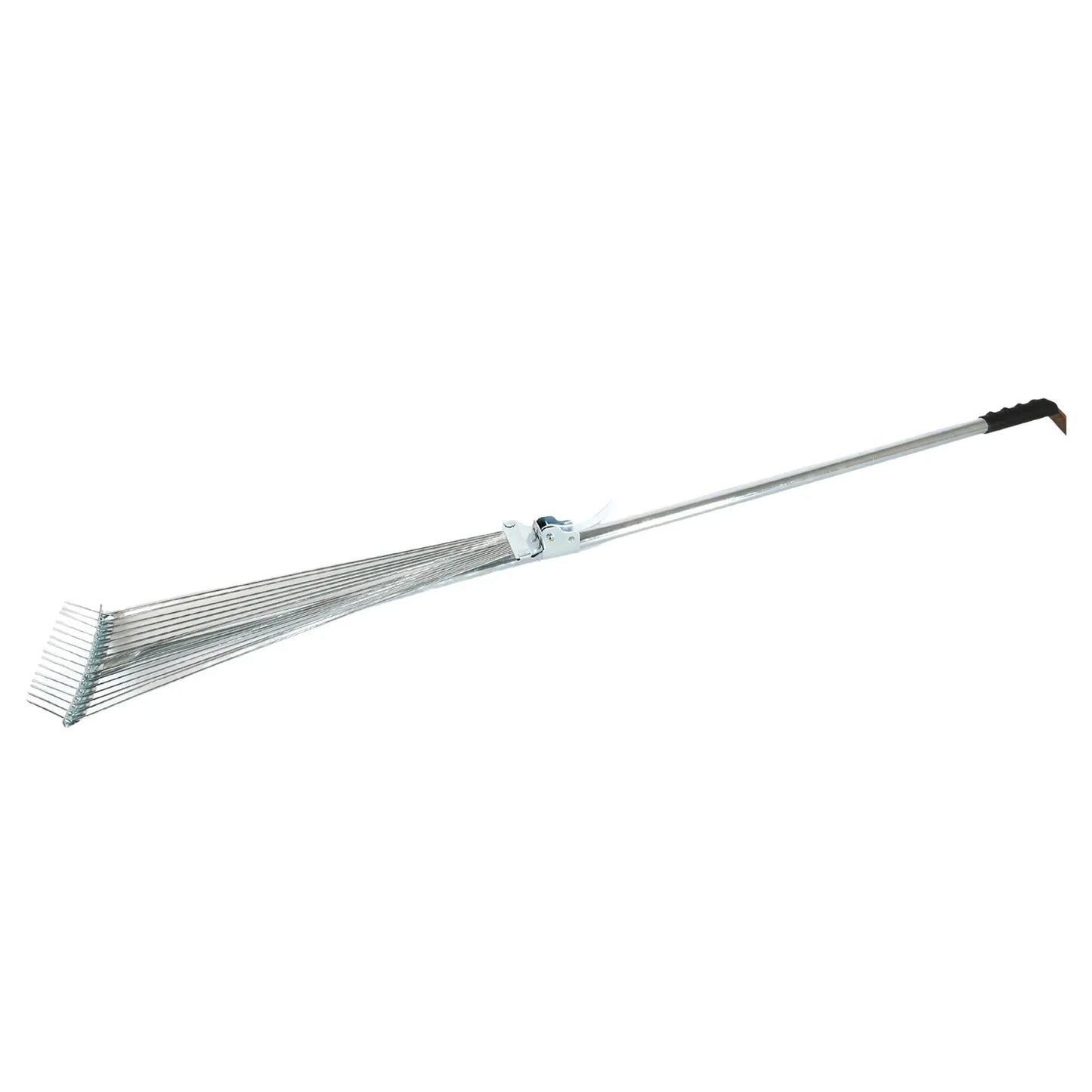 7599 115-152 Cm Rake For Gardening Stainless Steel Telescopic Garden Rake For Quick Clean Up Of Lawn And Yard Adjustable Rake Claws Spacing Garden Broom With Long Handle For Clean Leaves (Moq - 2 Pc) - Zidbik
