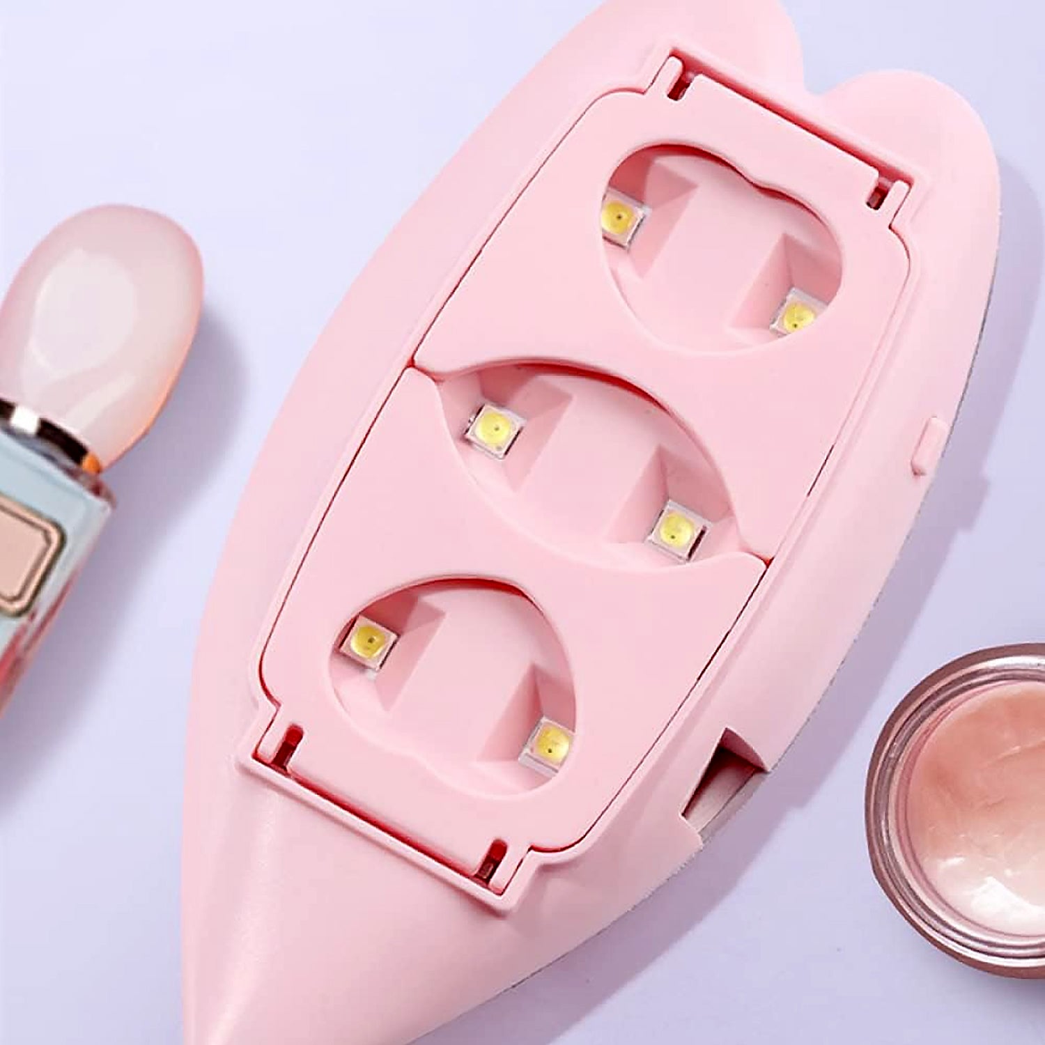 12914 Mini Nail Lamp 6w 6 Led Uv Nail Dryer With Usb Cable For Gel Nail Polish Nail Art Tools For Starters Home Diy Professionals Salon Manicure (1 Pc) - Zidbik