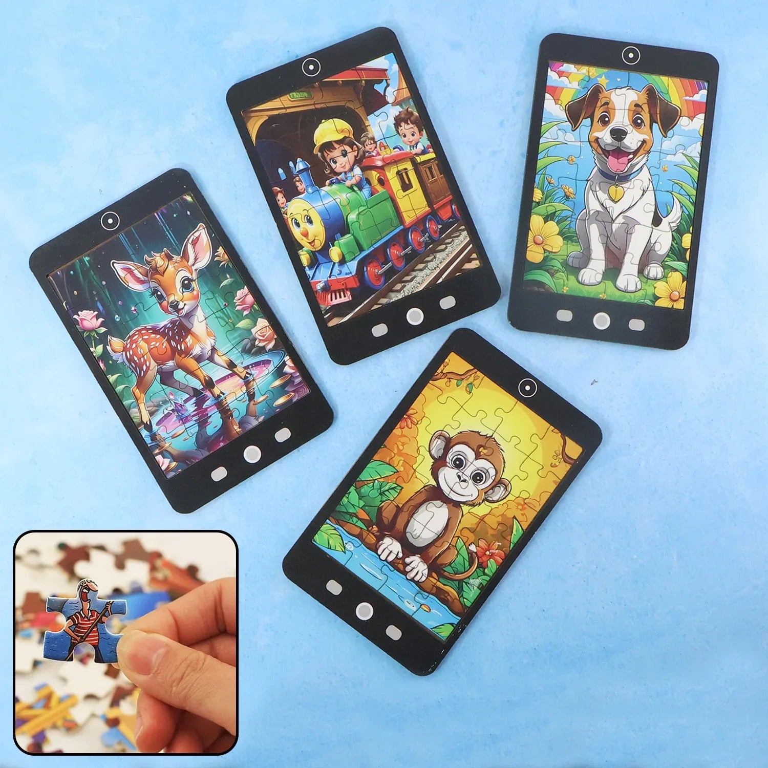 Kids Mini Cartoon Jigsaw Puzzle 1 Pc Mix Design - Zidbik