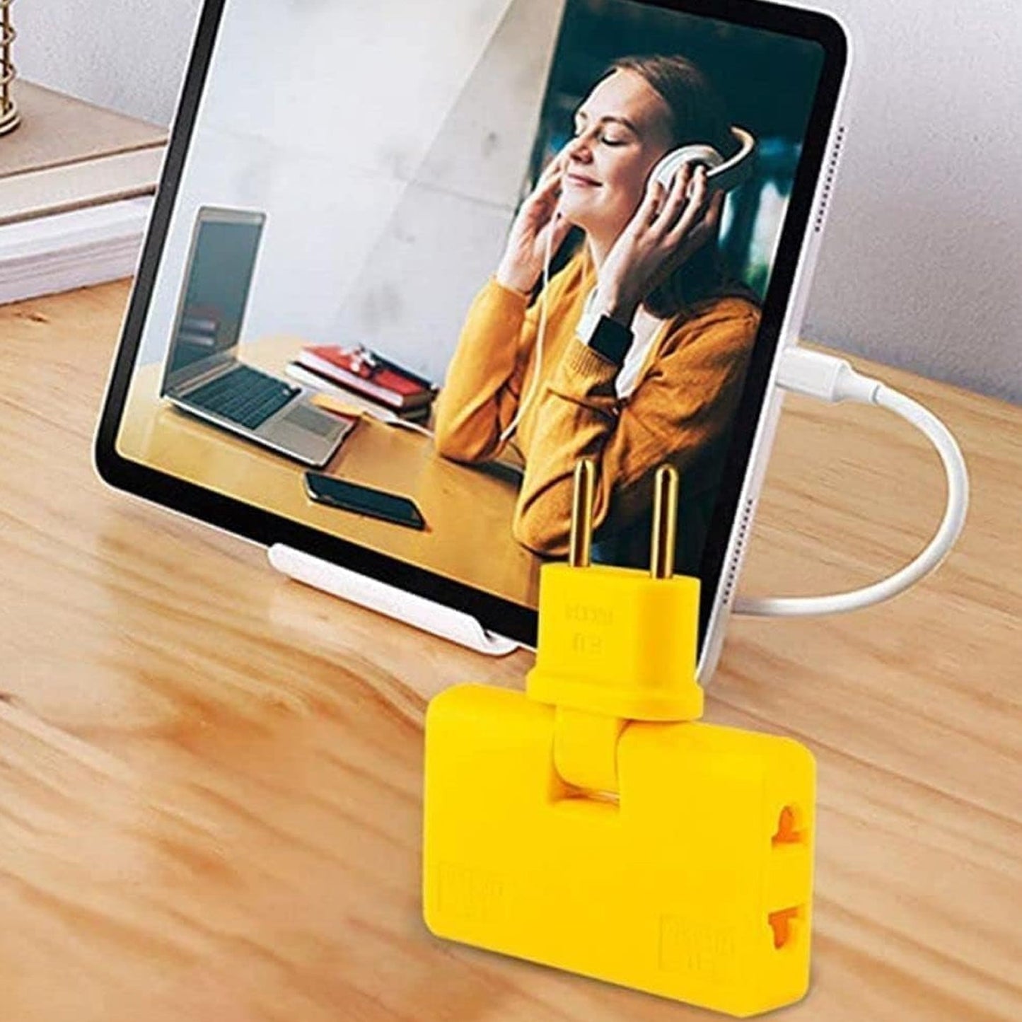 Wireless 3 In 1 Foldable Wall Plug Adapter  Socket  Converter (1 Pc) - Zidbik