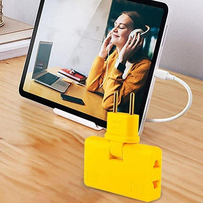 Wireless 3 In 1 Foldable Wall Plug Adapter  Socket  Converter (1 Pc) - Zidbik