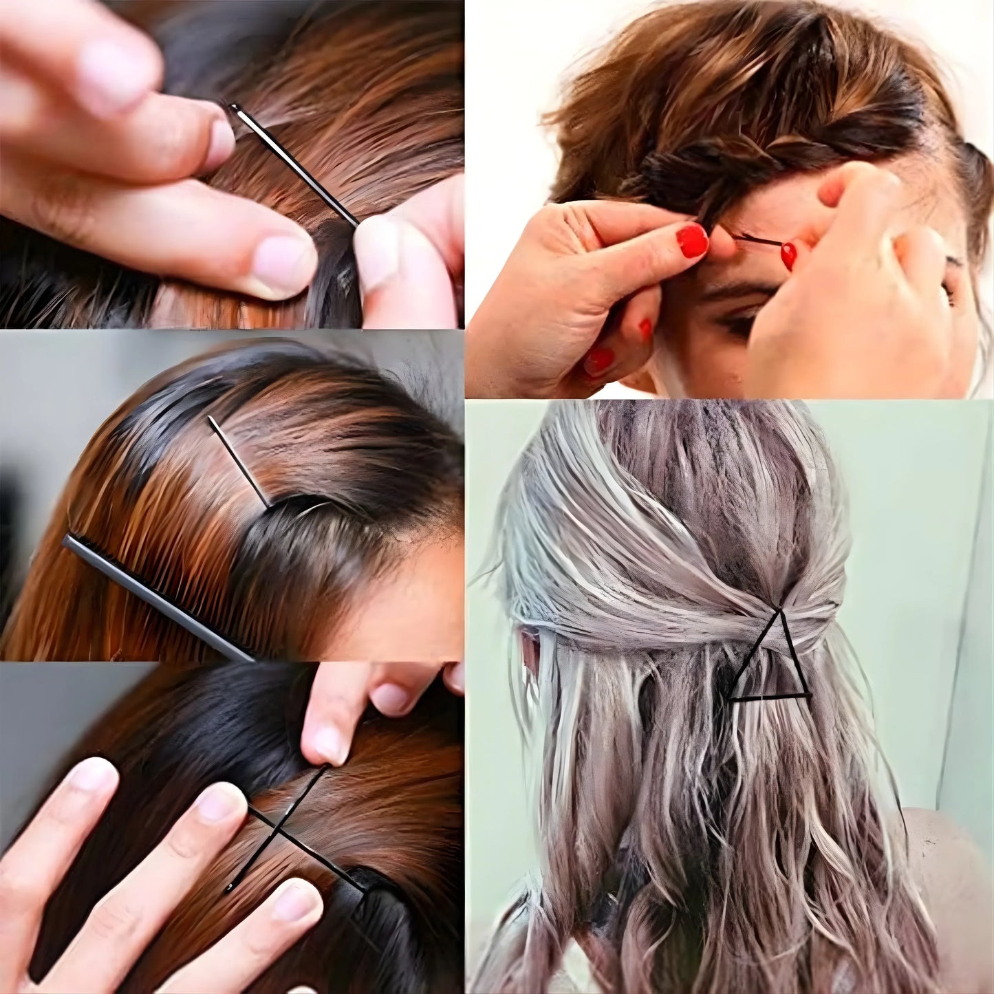 Medium Black Hair Bobby Pins (24 Pc) - Zidbik