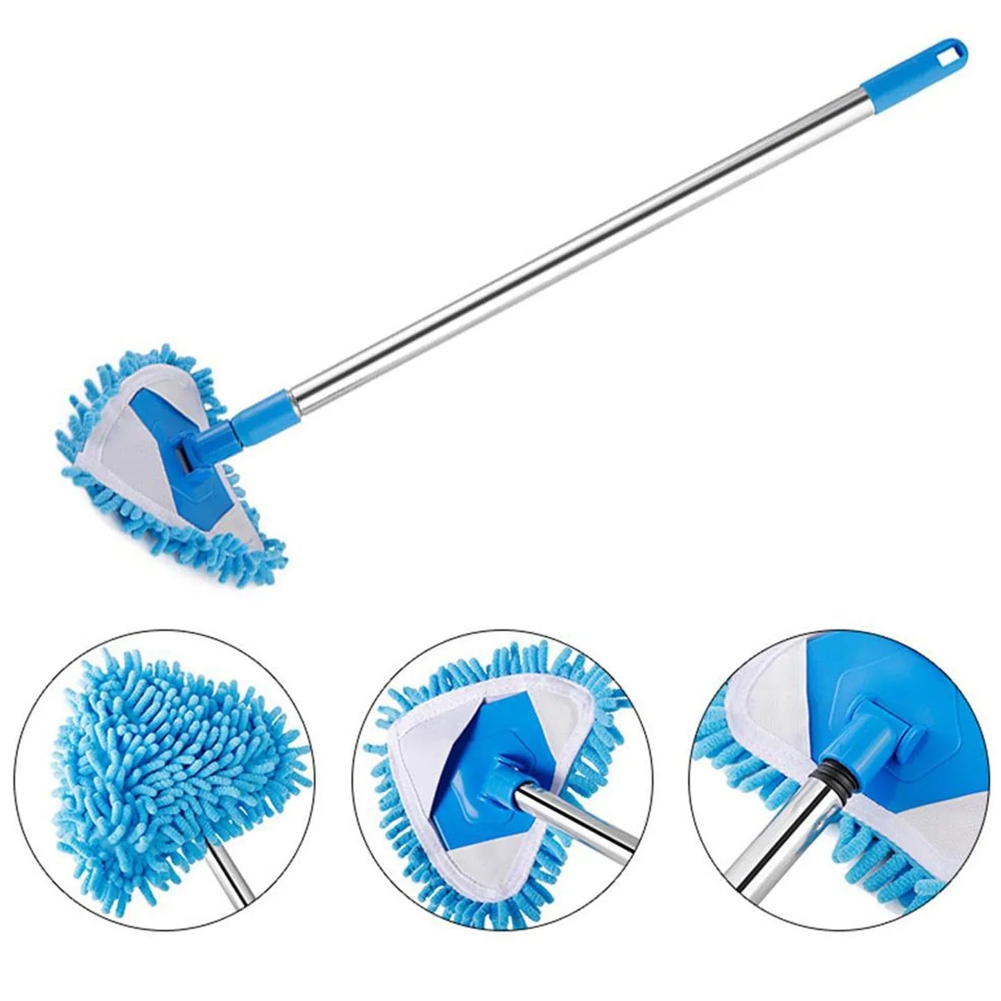 6001 Stainless Steel Road Adjustable Triangle Mop Used For Cleaning Dusty And Wet Floor Surfaces And Tiles. - Zidbik