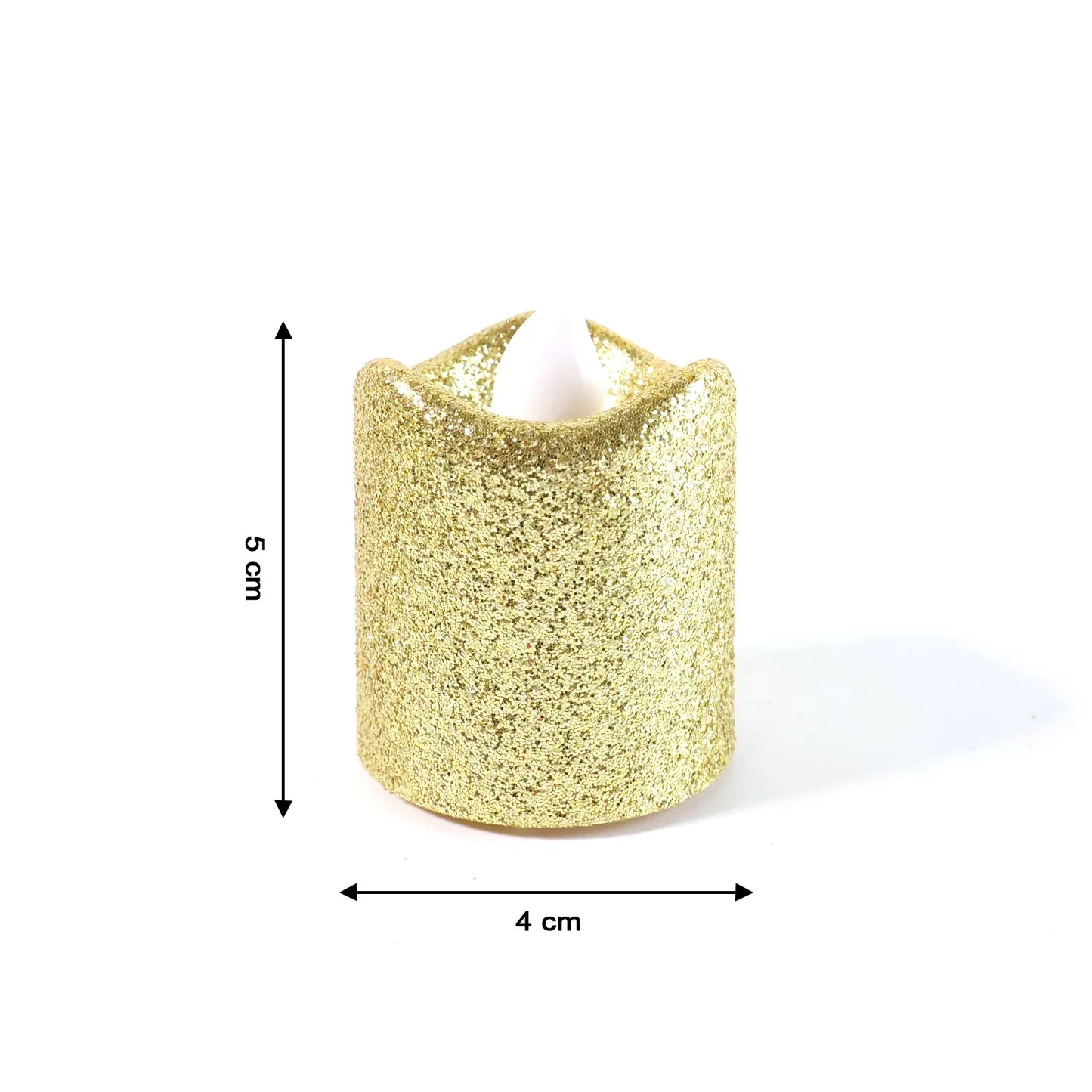 Christmas Premium Glitter Led Tealight Candles (6 Pc Set) - Zidbik