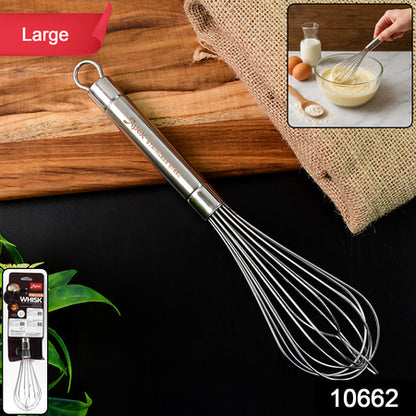 Apex Stainless Steel Large Hand Whisk (1 Pc) - Zidbik