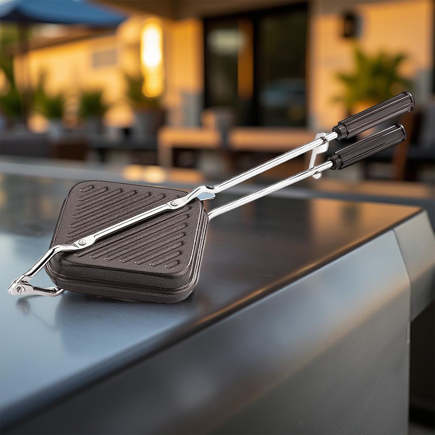 Apex Heavy Gauge Aluminium Grill Sandwich Toaster - Zidbik