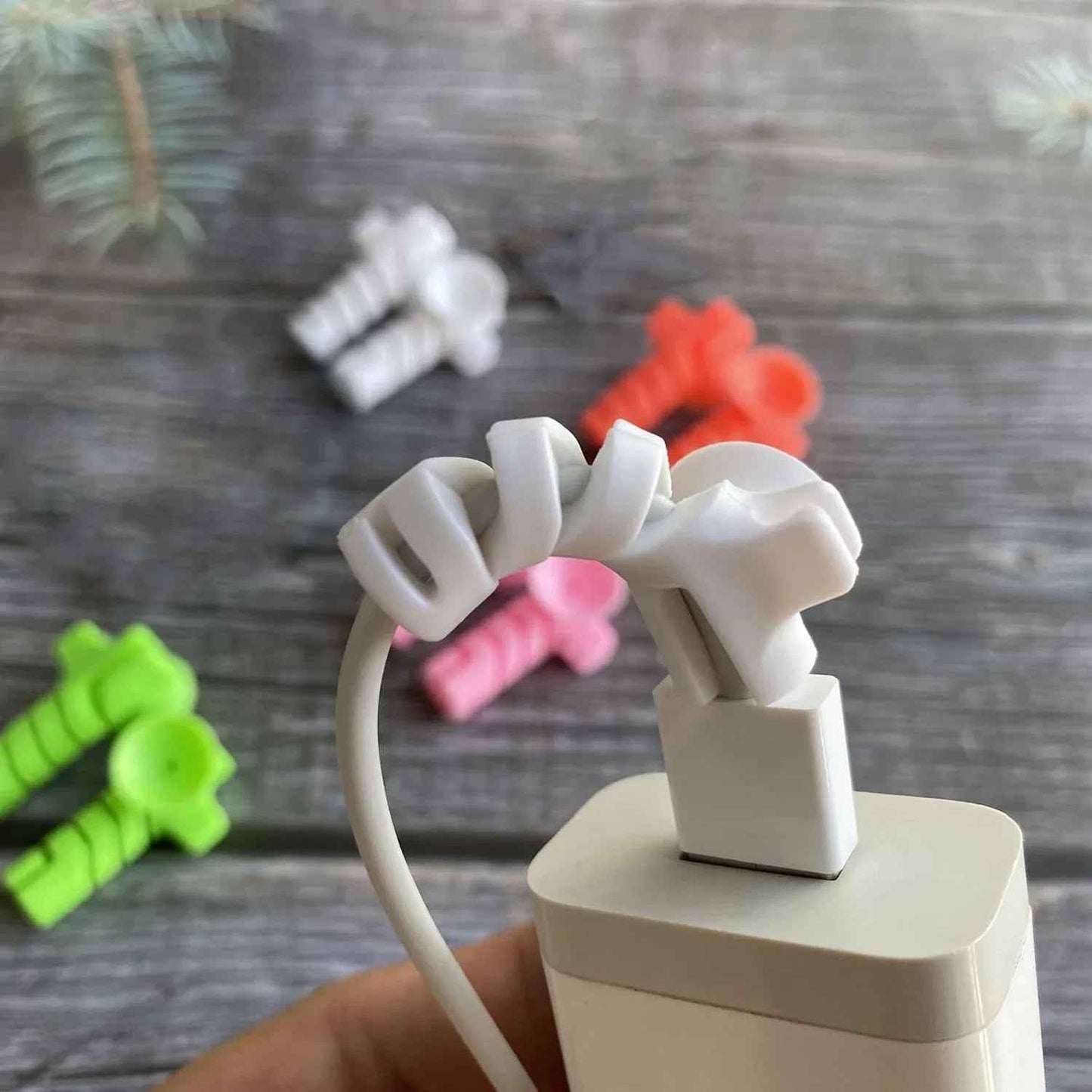 Cable Cord Protector Saver With Suction End (Suction Winder  4 Pcs Set) - Zidbik