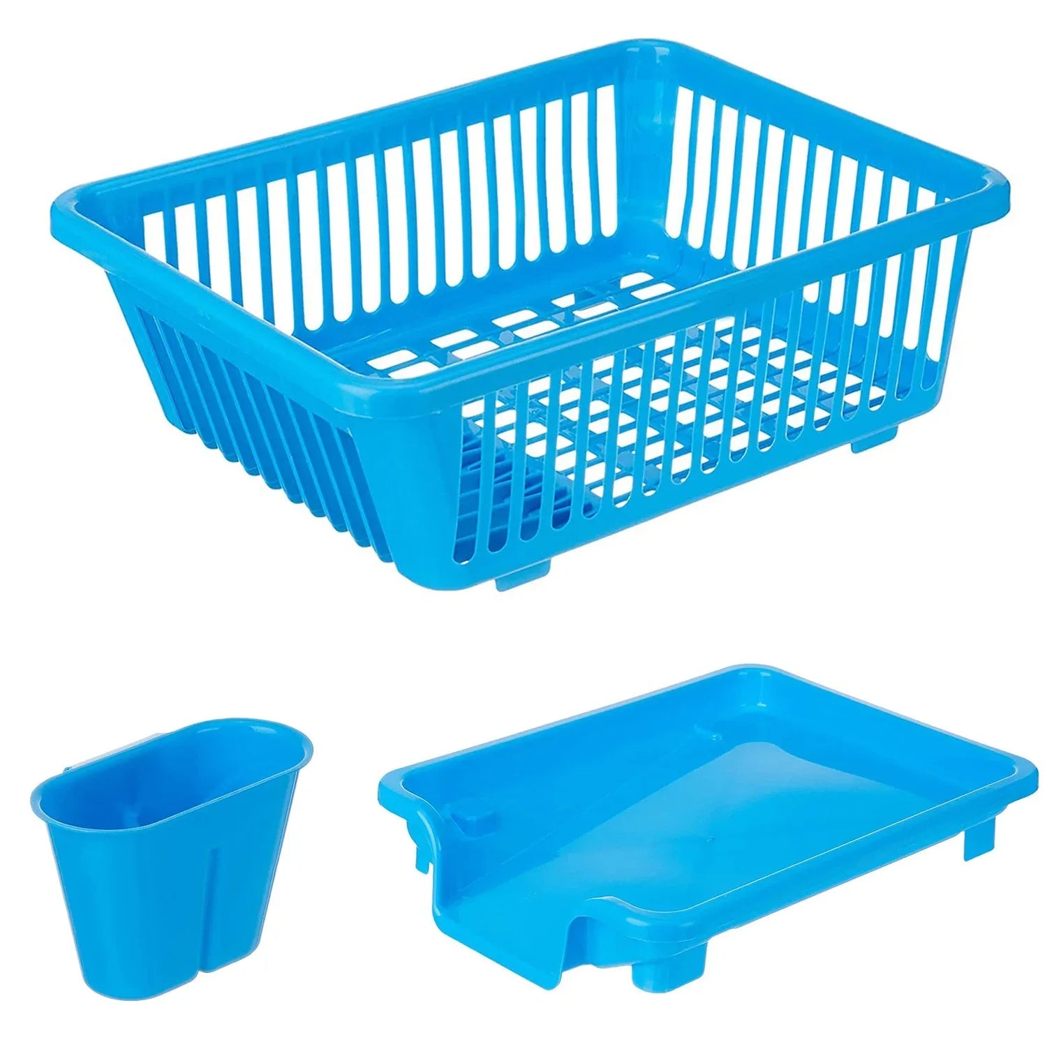 0658 Plastic Sink Dish Drainer Drying Rack (With Brown Box) - Zidbik