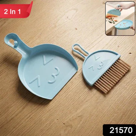 2-in-1 Mini Cleaning Dustpan Hand Brush Set (1 Set) - Zidbik