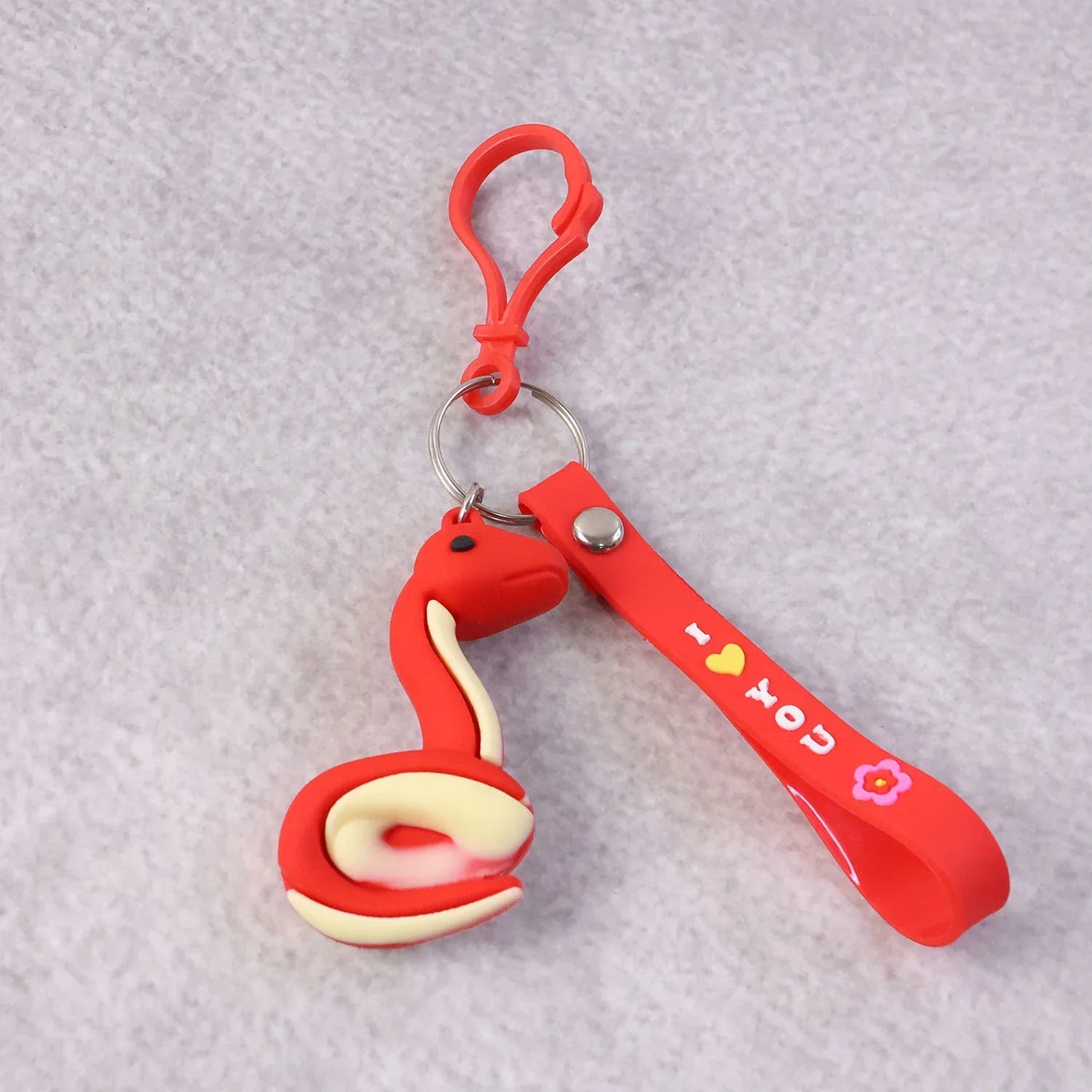 Cute Cartoon Snake Keychain (1 Pc) - Zidbik