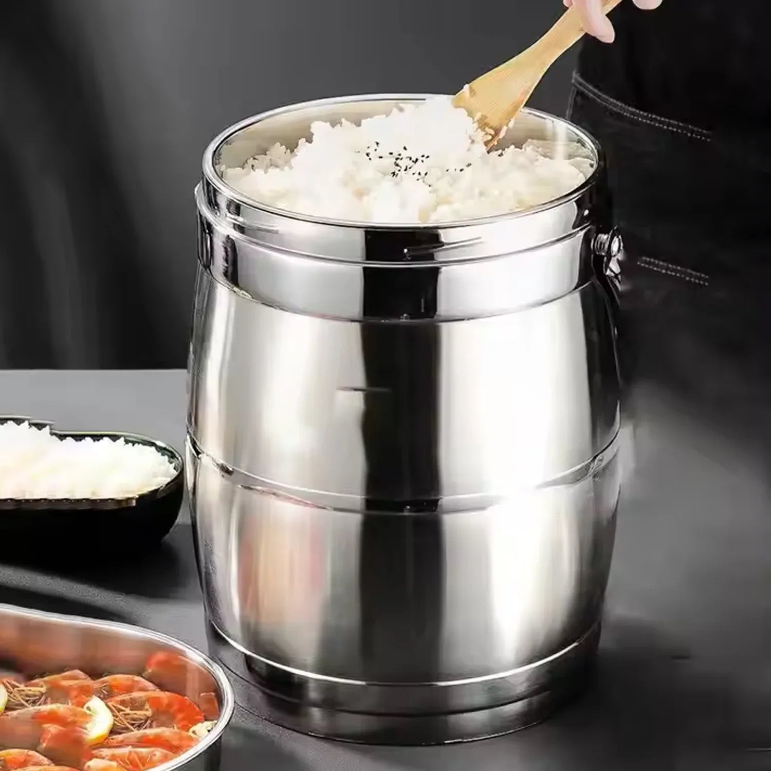 Stainless Steel Lunch Box Insulated Lunch Box Double Vacuumlayer (2.2 Ltr.) - Zidbik