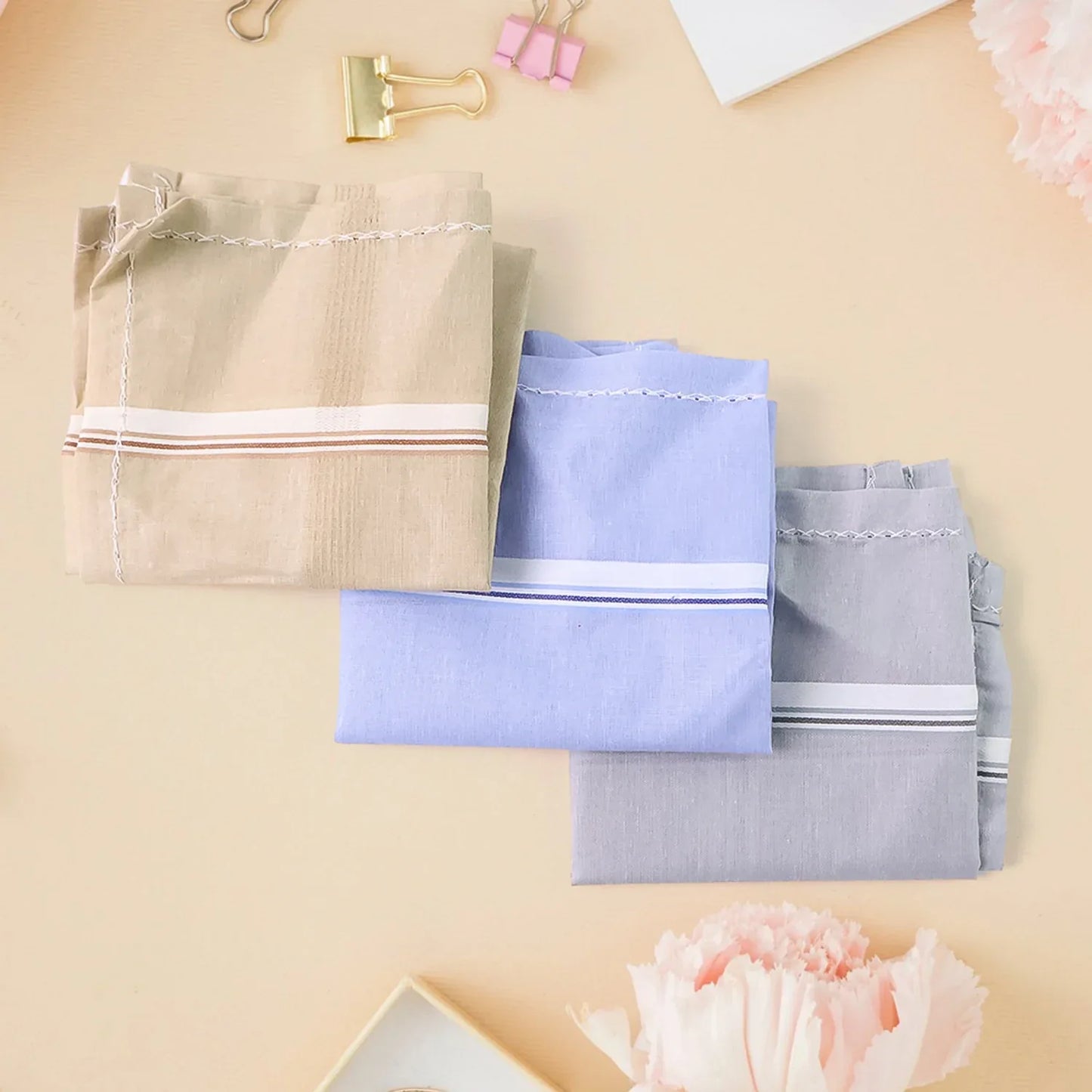 Premium Quality Soft Cotton Mens Handkerchief (40x40 Cm 1 Pc) - Zidbik