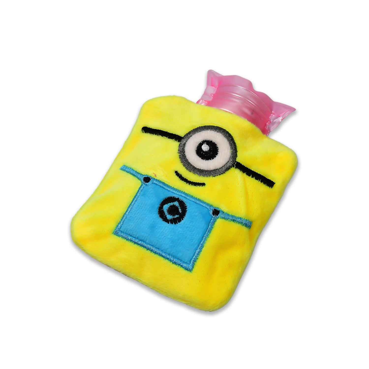 6506 Minions Hot Water Bag for Pain Relief - Small Cover for Neck, Shoulder, Menstrual Cramps, and Hand Feet Warmer