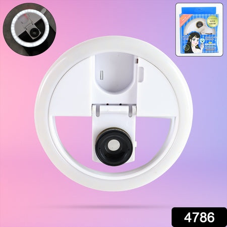 Selfie Flash Ring Light With 3 Level Of Brightness (1 Pc) - Zidbik