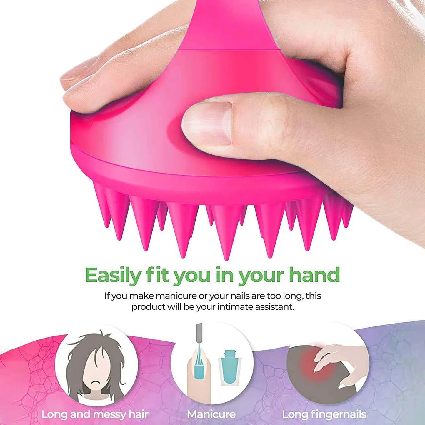 Scalp Massager Head Massager Comb (1 Pc) - Zidbik