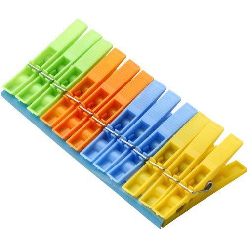 1364 Multipurpose 12 Pcs Cloth Clips (Multicolour) - Zidbik