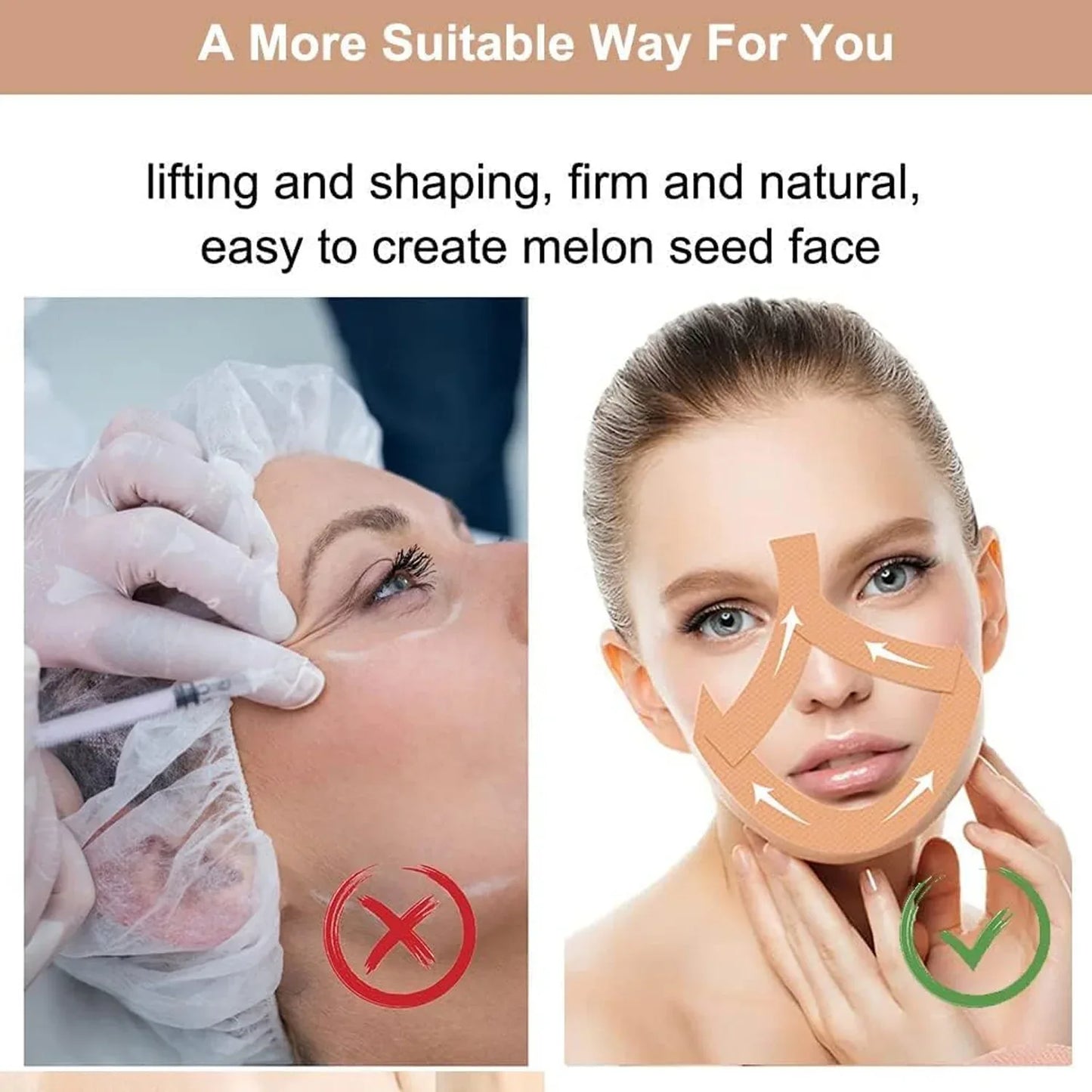 Face Lifting Tape Myofascial Face Tightening Tape 2.5 Cm X 5 M (1 Pc) - Zidbik