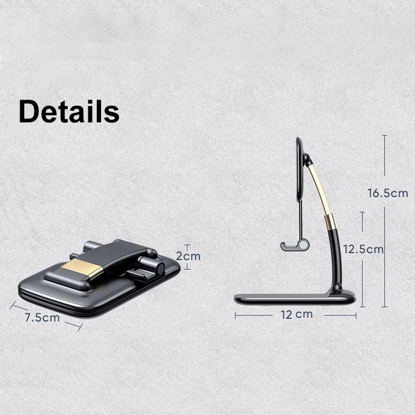 1286 Phone Holder For Table Foldable Universal Mobile Stand For Desk - Zidbik