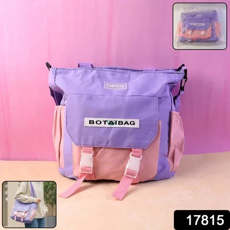 Trendy Multi-pocket Shoulder Tote Sling Bag (1 Pc) - Zidbik