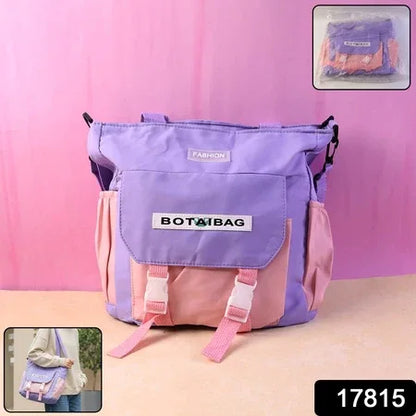 Trendy Multi-pocket Shoulder Tote Sling Bag (1 Pc) - Zidbik