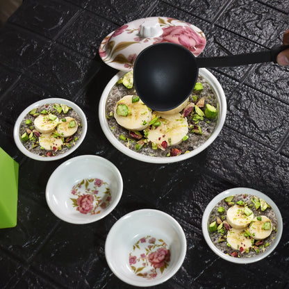 2738 5 Pc Pudding Set Used As A Cutlery Set For Serving Food Purposes And Sweet Dishes And All In All Kinds Of Household And Official Places Etc. - Zidbik