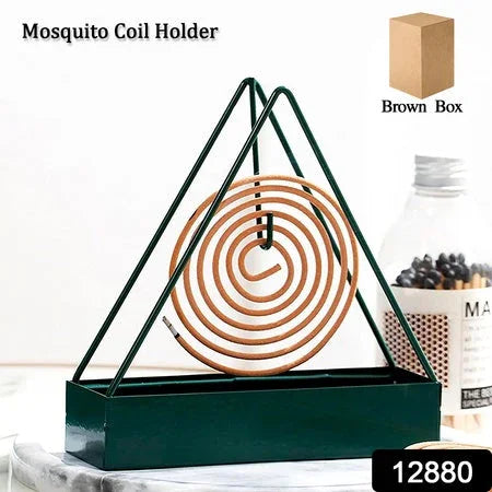 12880 Mosquito Coil Holder - Triangular Iron Frame for Outdoor Stylish Mosquito Repellent Incense - Zidbik