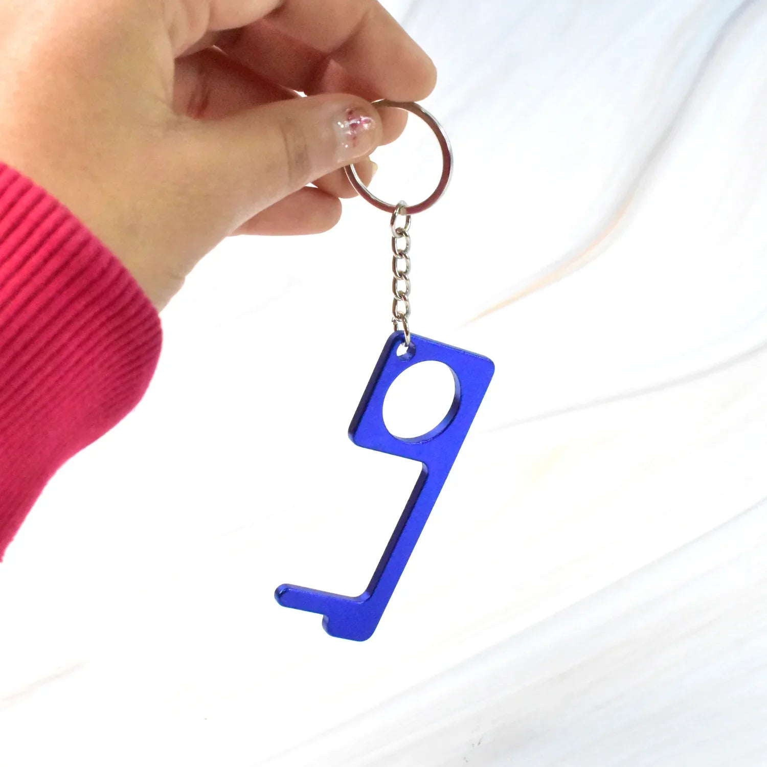 Metal Key Shape Keychain Door Opener Tool (1 Pc) - Zidbik
