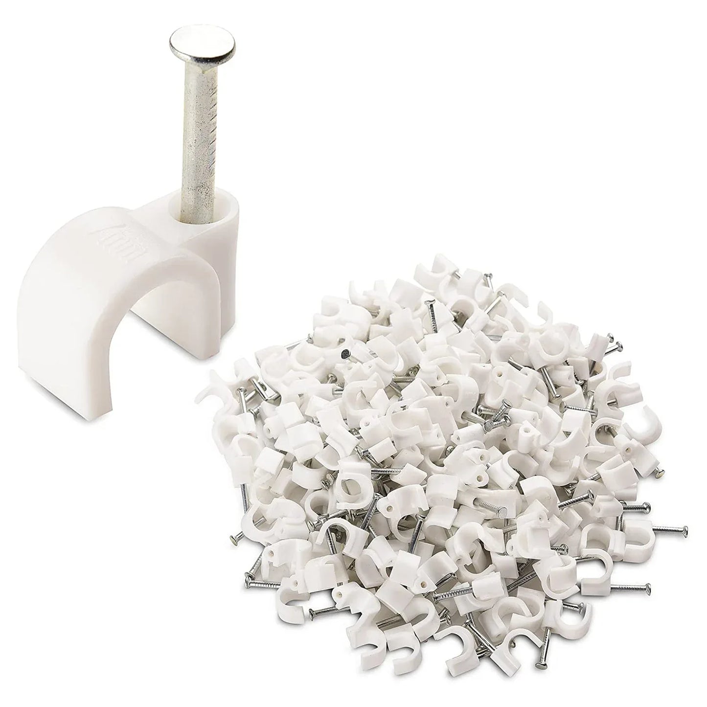 9020 100 Pc 6 Mm Cable Clip Used In All Kinds Of Wires To Make Them Stuck And Holded In Walls Etc. - Zidbik