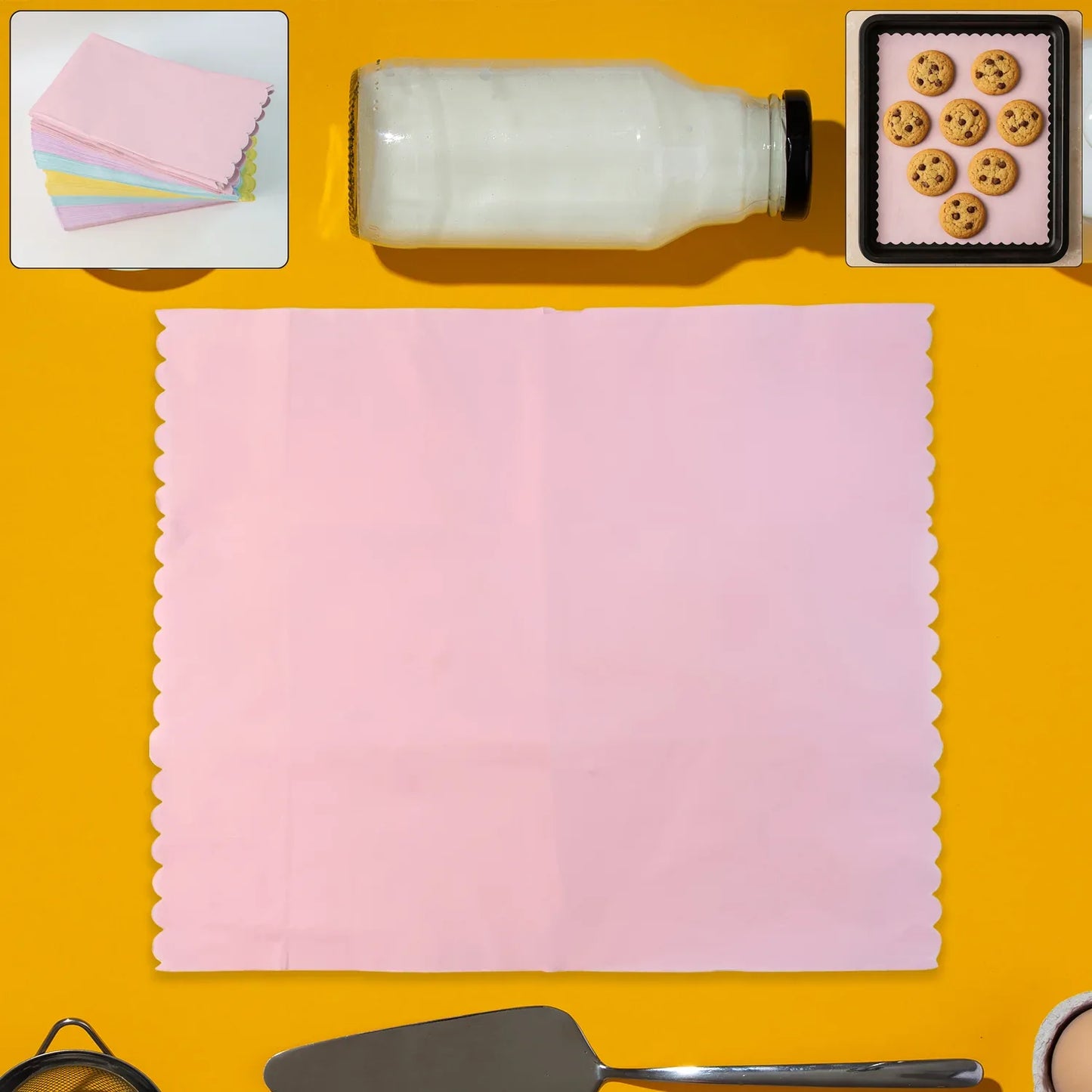 Multi-color Oil-absorbing Baking Paper Sheets Approx 200 Pcs - Zidbik