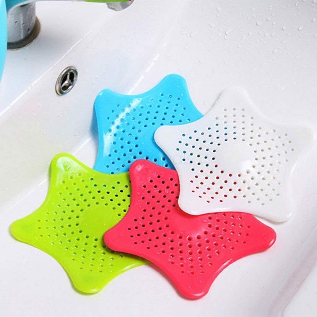 0829 Silicone Star Shaped Sink Filter Bathroom Hair Catcher Drain Strainers For Basin - Zidbik
