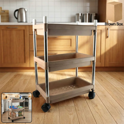 3-layer Multipurpose Storage Trolley - Zidbik