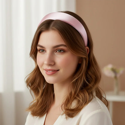 Elegant Padded Satin Finish Hairband (1 Pc) - Zidbik