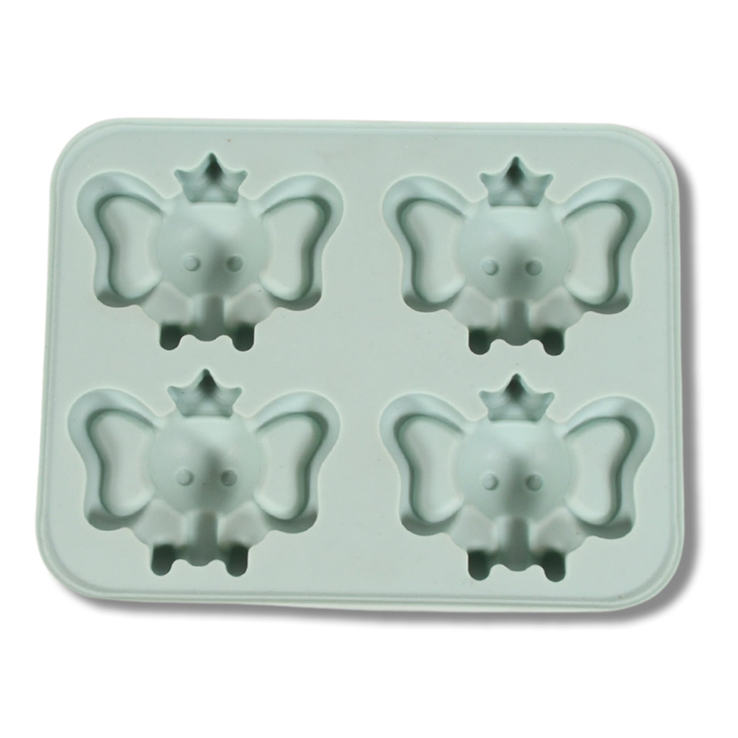 8160 Silicone Cartoon Shape 4 Grid Ice Cube Tray Ice Cube Molds Trays Small Cubes Tray For Fridge Flexible Silicon Ice Tray (1 Pc) - Zidbik