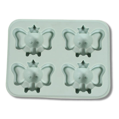 8160 Silicone Cartoon Shape 4 Grid Ice Cube Tray Ice Cube Molds Trays Small Cubes Tray For Fridge Flexible Silicon Ice Tray (1 Pc) - Zidbik