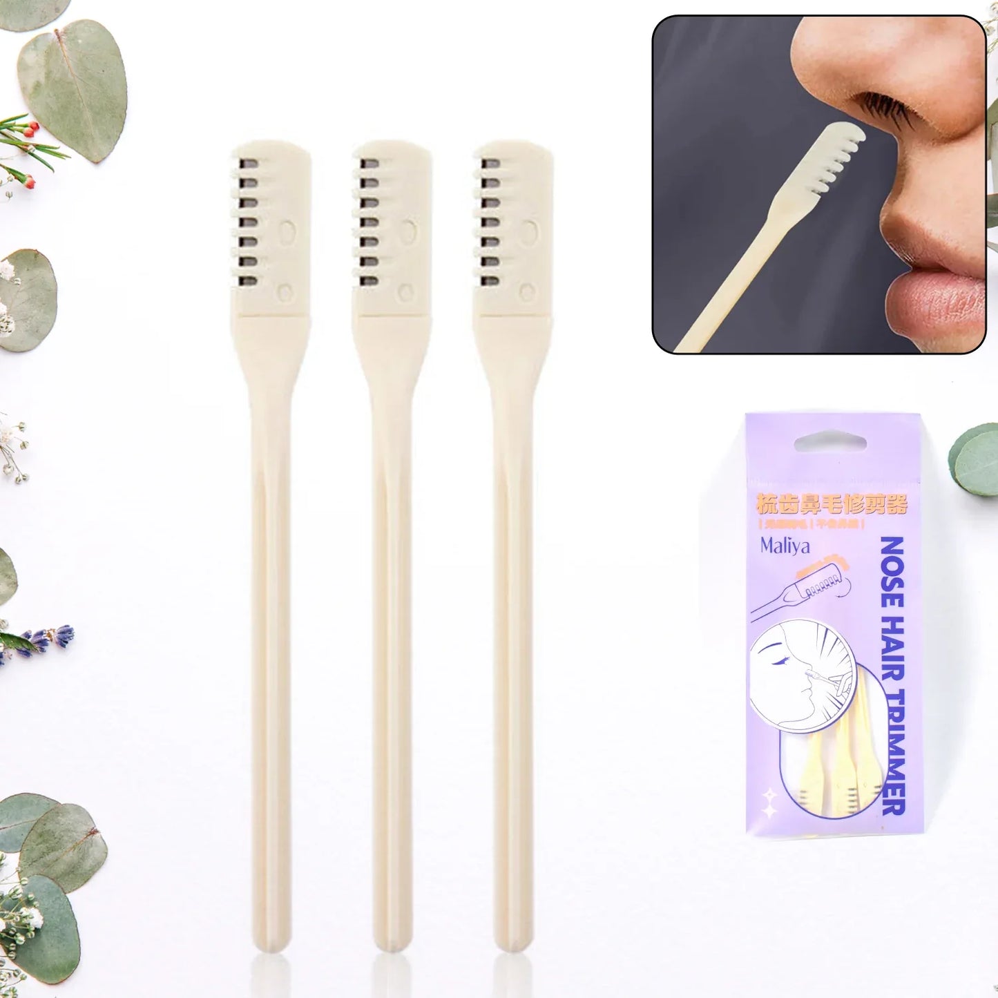 Nose Hair Removal Trimmer Nose Hair Remover Razor Kit Blade (3 Pcs Set) - Zidbik