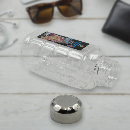 5714 Plastic Transparent Mukhwas Bottle With Steel Cap Mouth Freshener Dryfruits Multipurpose Air Tight And Bpa Free Kitchen Storage Bottle (1 Pc) - Zidbik